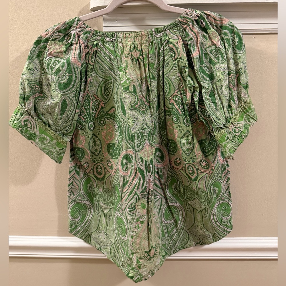Love The Label Dawson Matching Set Skirt & Shirt in Mason Paisley Green - Picture 9 of 15
